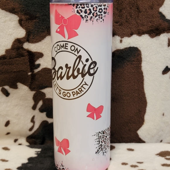 Barbie Animal Print 20oz Skinny Tumbler Insulated Cup - Picture 3 of 12